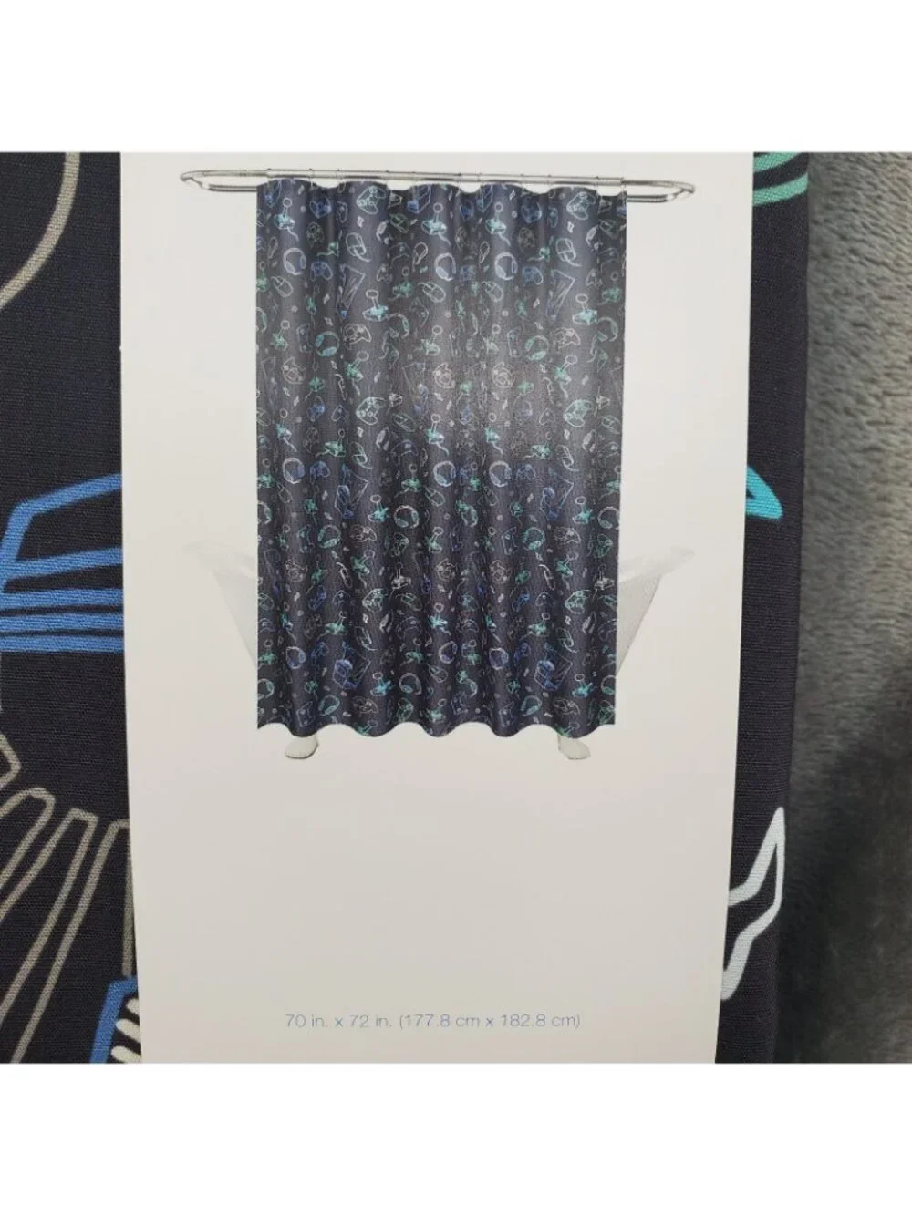 Kids Gaming Gamer Shower Curtain Fabric 70